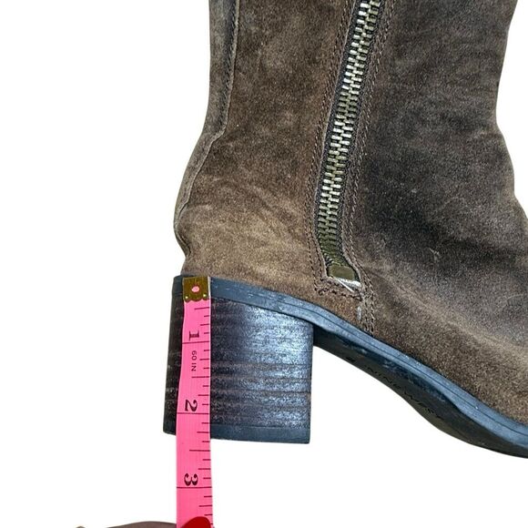 Nine West Knee High Brown Suede Almond Toe Boots size 7 nwolette - Picture 7 of 9